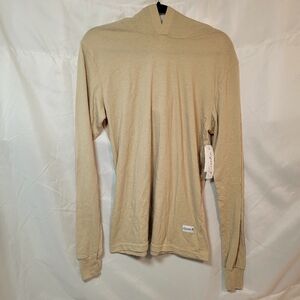 Kinetix KXHT Shirt Men's Tee Hooded Long Sleeve Beige Shirt size Medium New